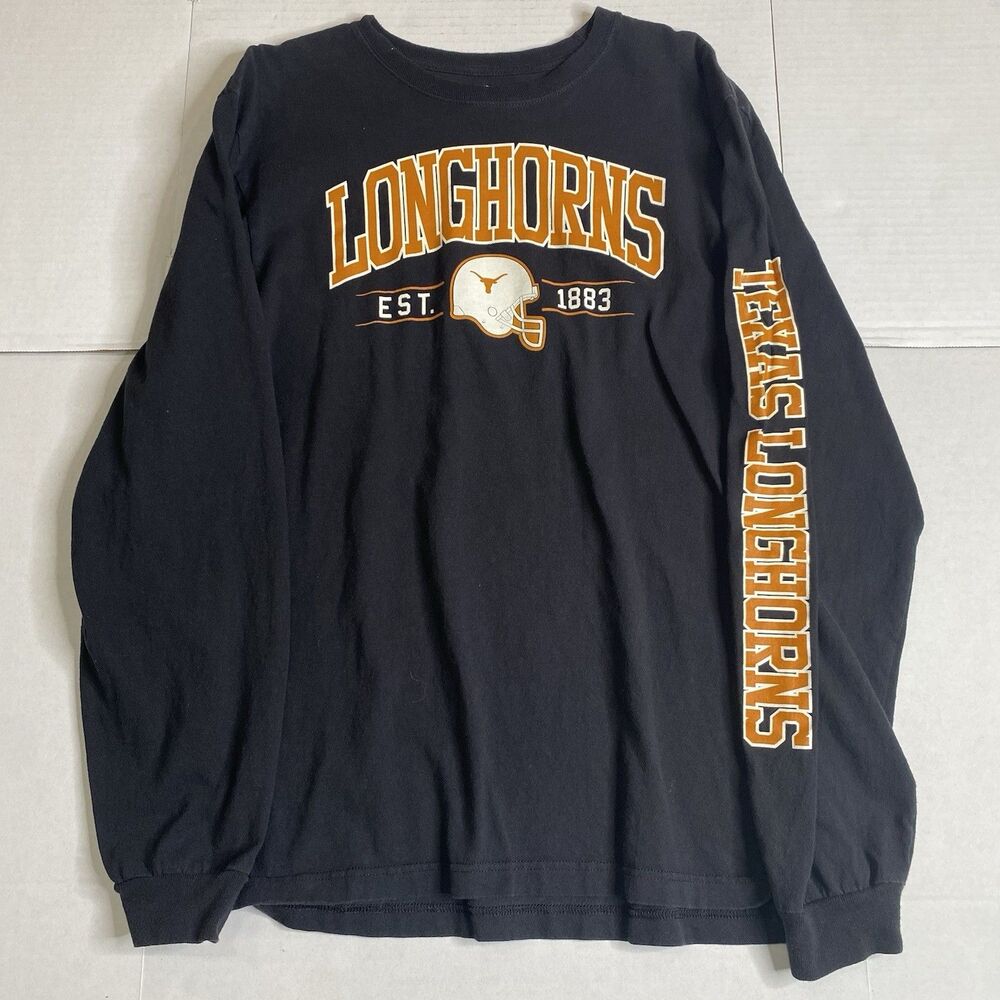 Texas Longhorns Men’s Black Long Sleeve Shirt Size Large